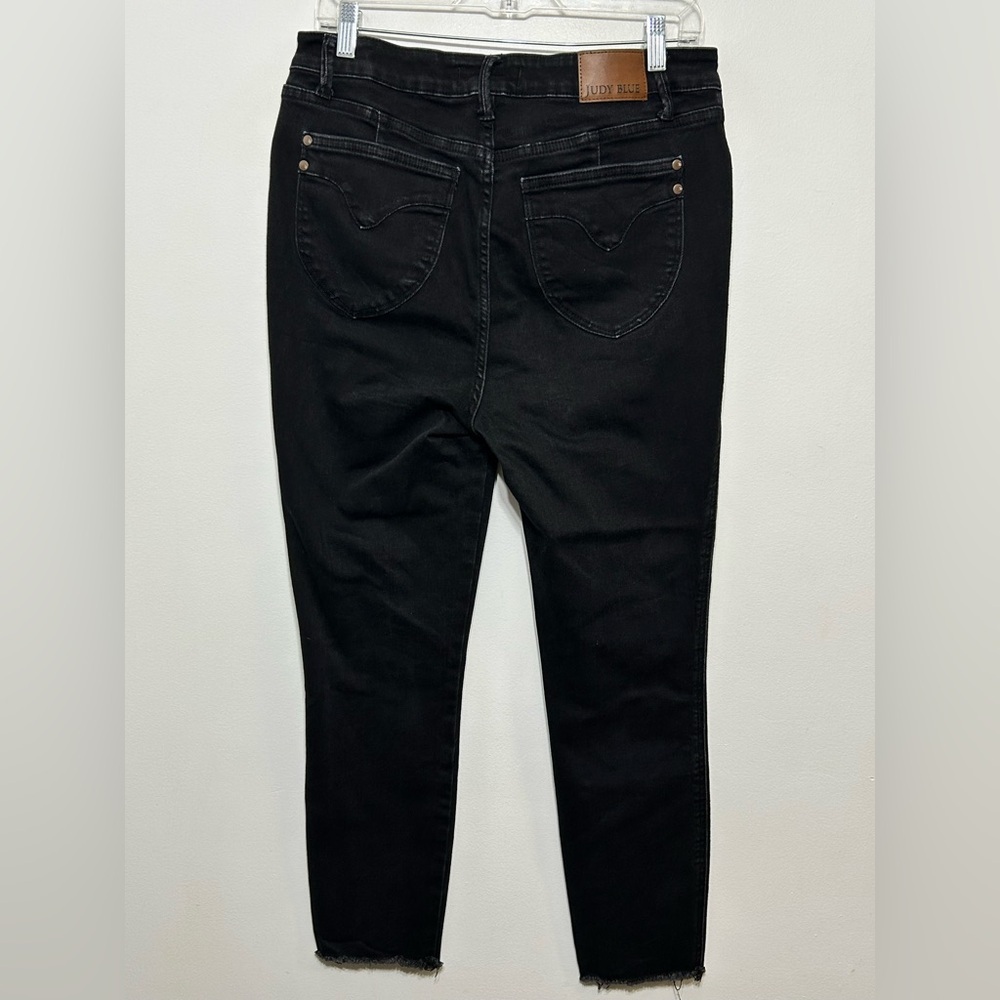 Judy Blue High Rise Skinny Fit Raw Hem Skinny Jeans Womens Size 32 - Picture 5 of 10